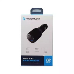Powerology Dual Port Car Charger 83W