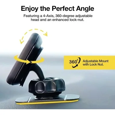 Scosche MagicMount Universal Magnetic Flush Mount Phone Holder for Car or Home, Phone and GPS Mount - Black