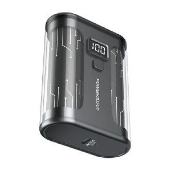 Powerology 10000Mah Crystalline Series Power Bank - Black