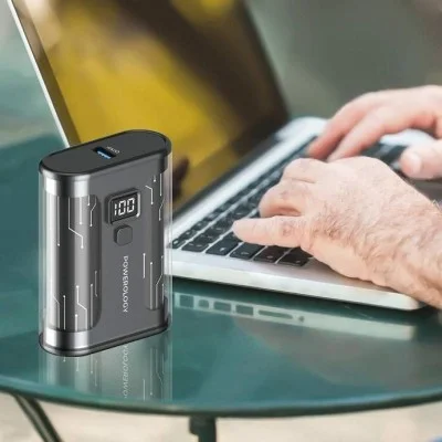 Powerology 10000Mah Crystalline Series Power Bank - Black