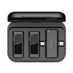 Powerology MFI Dual Connector Wireless Microphone X2 Mic Made For IPhone & IPad