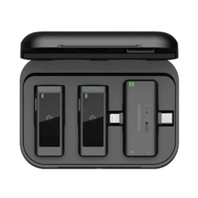 Powerology MFI Dual Connector Wireless Microphone X2 Mic Made For IPhone & IPad