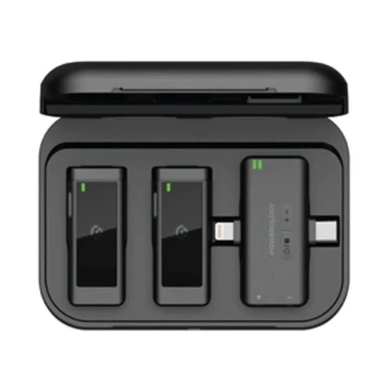 Powerology MFI Dual Connector Wireless Microphone X2 Mic Made For IPhone & IPad