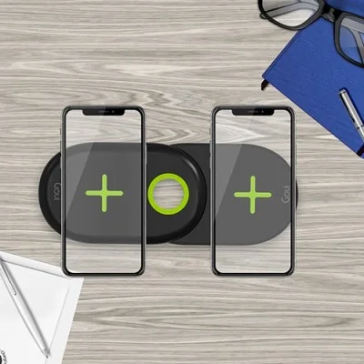 Goui Double-QI Charging Pad [10w +10W] Black