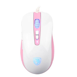 Sades Musket Gaming Mouse - White - Pink