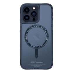 Skinarma Iphone 15 Pro Max Saido Mag-Charge + Kado Magnetic Cardholder (Bundle Pack) - Blue