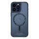 Skinarma Iphone 15 Pro Saido Mag-Charge + Kado Magnetic Cardholder (Bundle Pack) - Blue