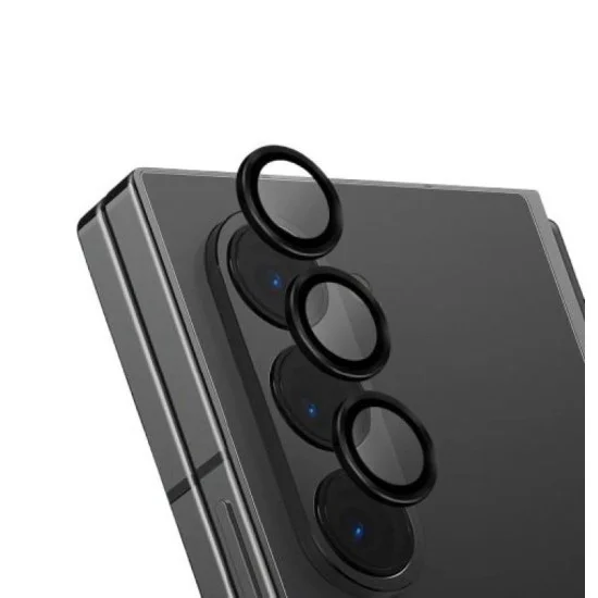Camera Lens Protector Galaxy Fold 6 Aluminium Uniq Optix - Midnight Black