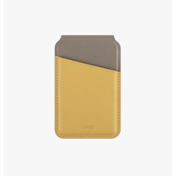 Uniq Lyden Ds Rfid-Blocking Magnetic Card Holder With Stand - Canary (Canary Yellow/Flint Grey)