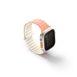 Uniq Revix Evo Reversible Magnetic Apple Watch Strap 49/45/44/42Mm - Crepe (Crepe Pink/Ivory) 