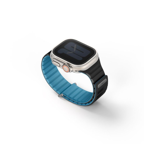 Uniq Revix Evo Reversible Magnetic Apple Watch Strap 49/45/44/42Mm - Pacific (Pacdfic Blue/Black)