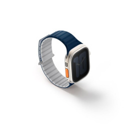 Uniq Revix Evo Reversible Magnetic Apple Watch Strap 49/45/44/42Mm - Royal Blue (Royal Blue/ Chalk)