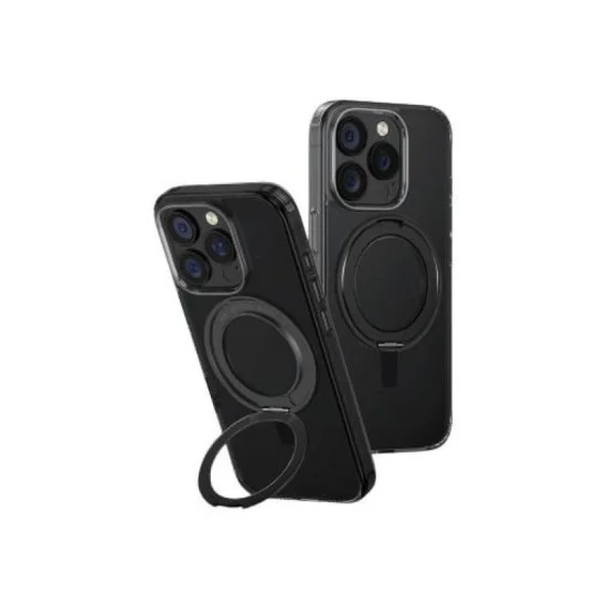 Cover Iphone 16 Pro Magclick Charging Swivix With 360 Rotating Kickstand Uniq Hybrid - Black