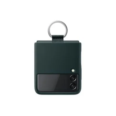 Cover Samsung Z Flip 3 Silicone With Ring - Green