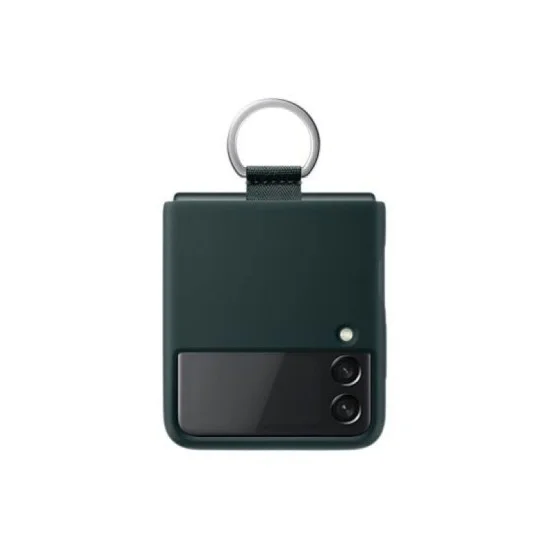 Cover Samsung Z Flip 3 Silicone With Ring - Green