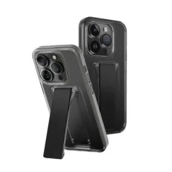 Cover Iphone 15 Pro Heldro Mount With Stand Uniq (Smoke)