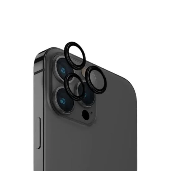 Uniq Optix Iphone 15 Pro Max Aluminium Camera Lens Protector - Black