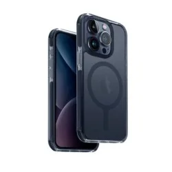 Cover Iphone 15 Pro Magnetic Charging Combat Uniq -  Smoke Blue