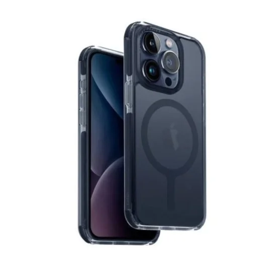 Cover Iphone 15 Pro Magnetic Charging Combat Uniq -  Smoke Blue