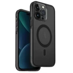 Cover Iphone 15 Pro Max Hybrid Magclick Charging Calio Uniq - Smoked (Grey Tinted)