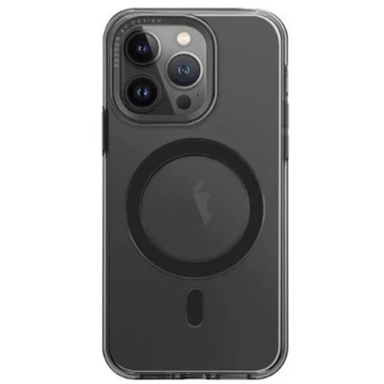 Cover Iphone 15 Pro Magnetic Charging Calio Uniq - Smoked (Grey Tinted)