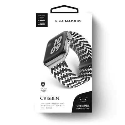 Viva Madrid Crisben Watch Strap For Apple Watch 42/44Mm - Monoblack/White