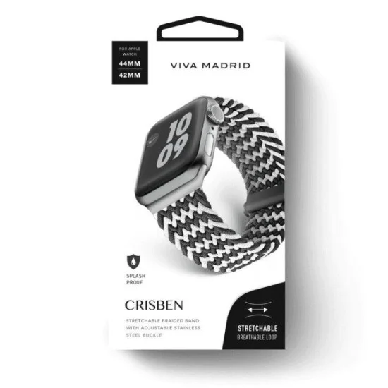 Viva Madrid Crisben Watch Strap For Apple Watch 42/44Mm - Monoblack/White