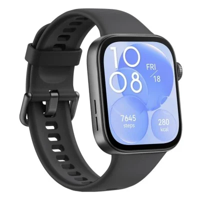 Huawei Watch Fit 3 Aluminum body Silicone Strap - Black