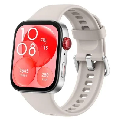 Huawei Watch Fit 3 Aluminum body Silicone Strap - White