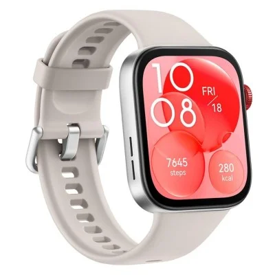 Huawei Watch Fit 3 Aluminum body Silicone Strap - White