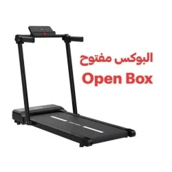 جهاز المشي المنزلي الذكي القابل للطي يتحمل حتى 110 كجم - أسود رمادي - (بوكس مفتوح)